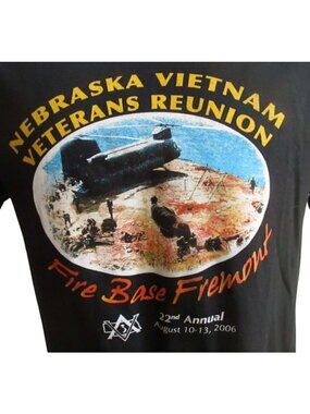 Vietnam Veterans T-shirt Medium 2006 Nebraska Reunion Graphic T-Shirt POW MIA